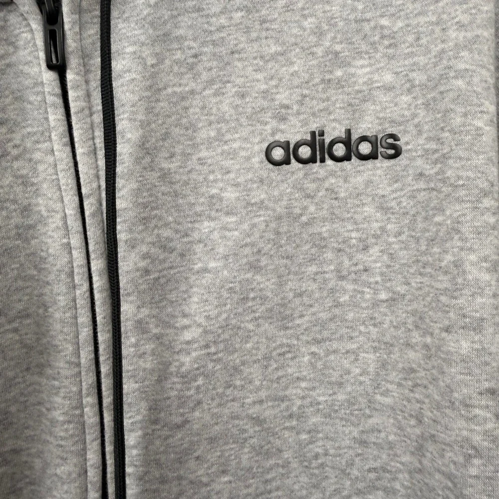Adidas Mens Essentials 3-Stripes Full Zip Hoodie‎ Grey XL